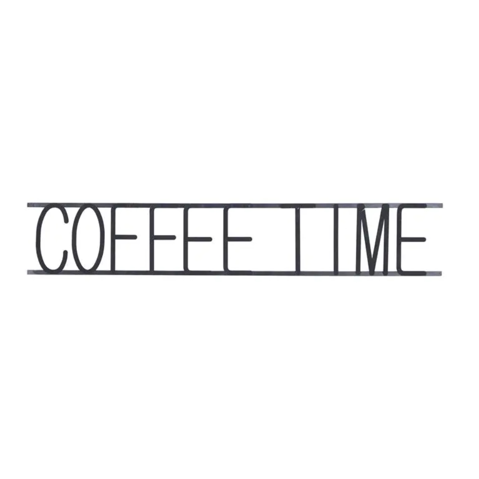 Aplique Metal Coffee Time 8x46x1