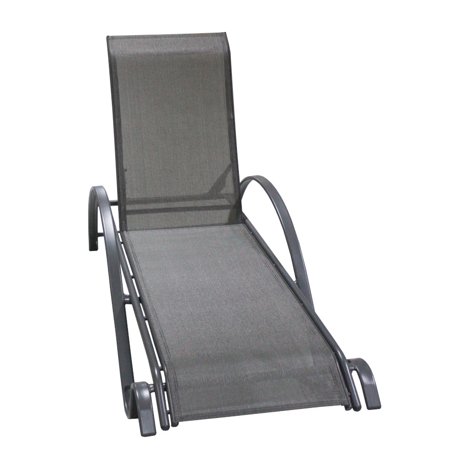 Chaise Lounge D/Textilene Base Acero
