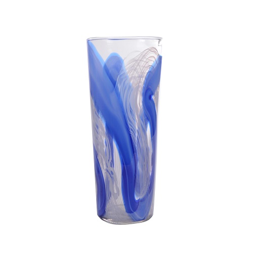 Florero Decorativo Cristal/Azul 17x39.5c