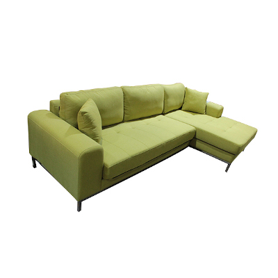 Sofa Verde En L Derecho+2 Almohadas