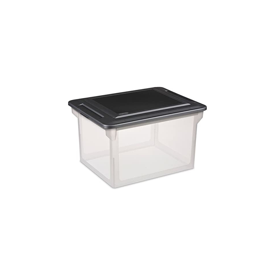 Caja Plastica Transp./Negra 18.5x14x11''
