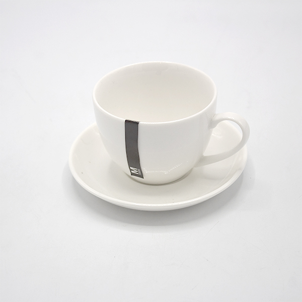 TAZA CAFE C/PLATO CRISTAL 220 ML.