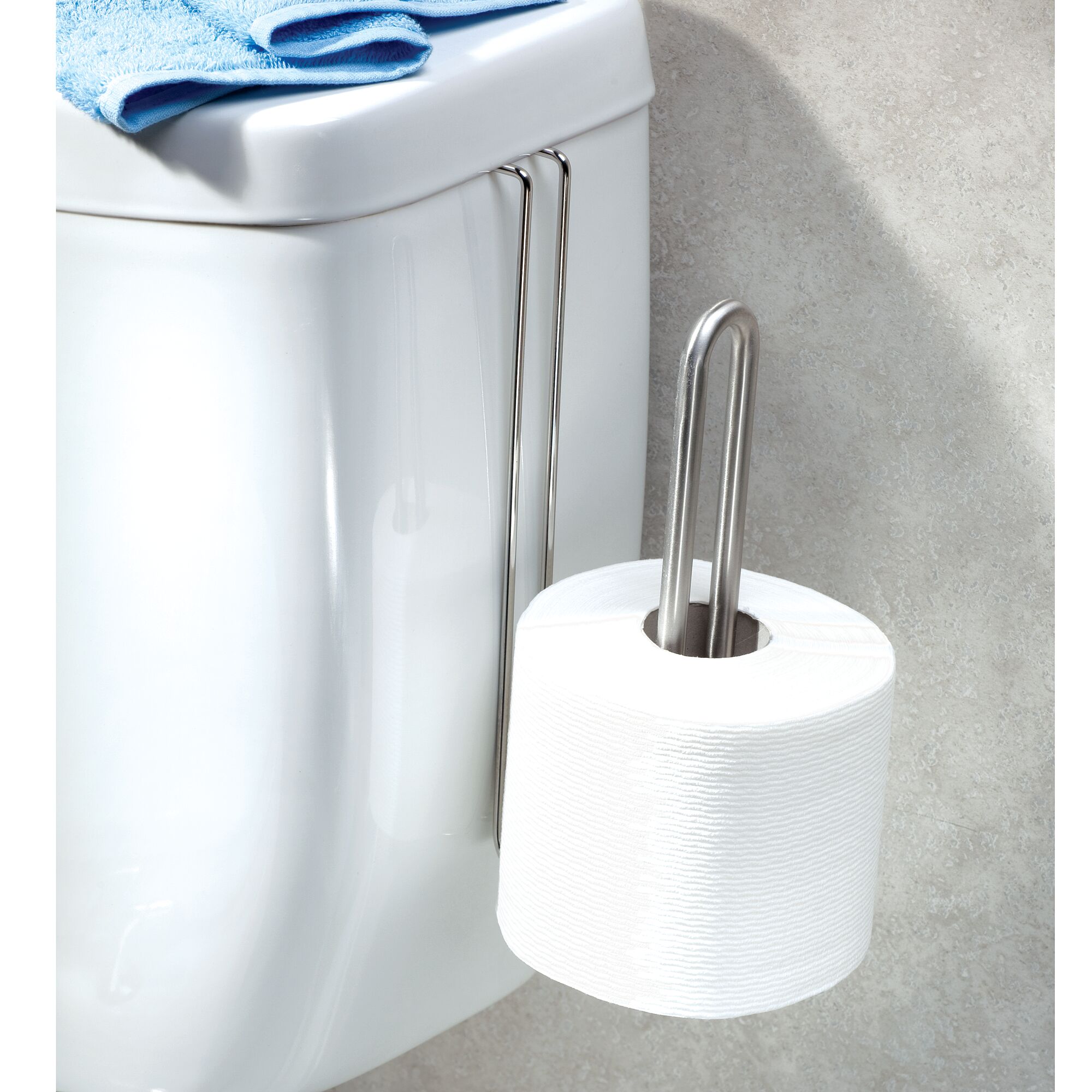Soporte doble de papel higiénico platinum-Rejiplas-Organizador de baño