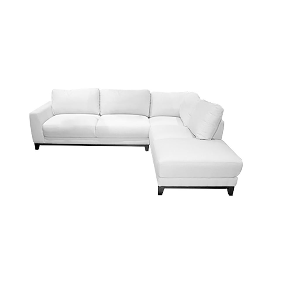 Sofa D/Tela En L B/Madera 288x95x88cm