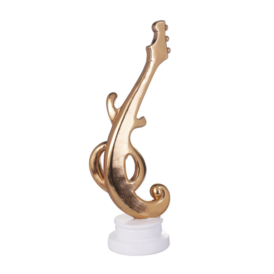 Figura Decorativa Instrumento Dorado