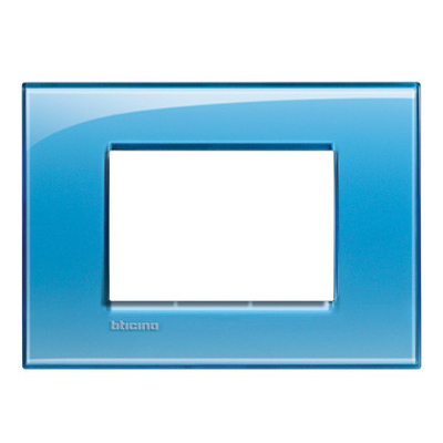 Placa Rect Azul 3mod  Livinglight