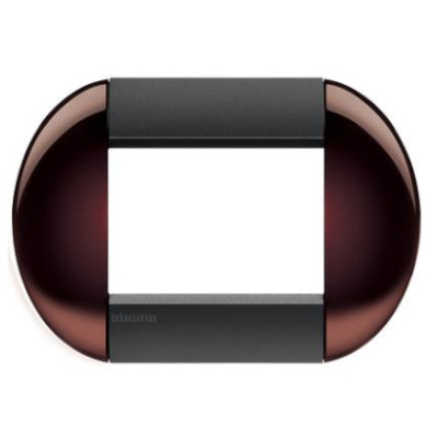 Placa Curva Marron 3mod Livinglight