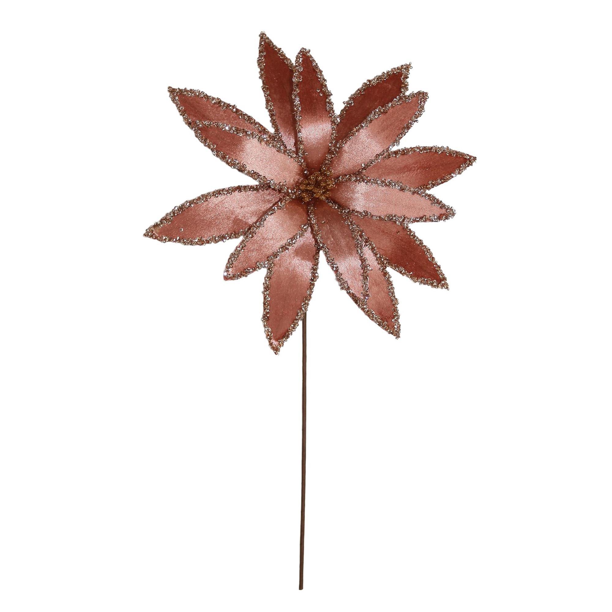 Pick Poinsetia Bronce Decorativa 34x5cm