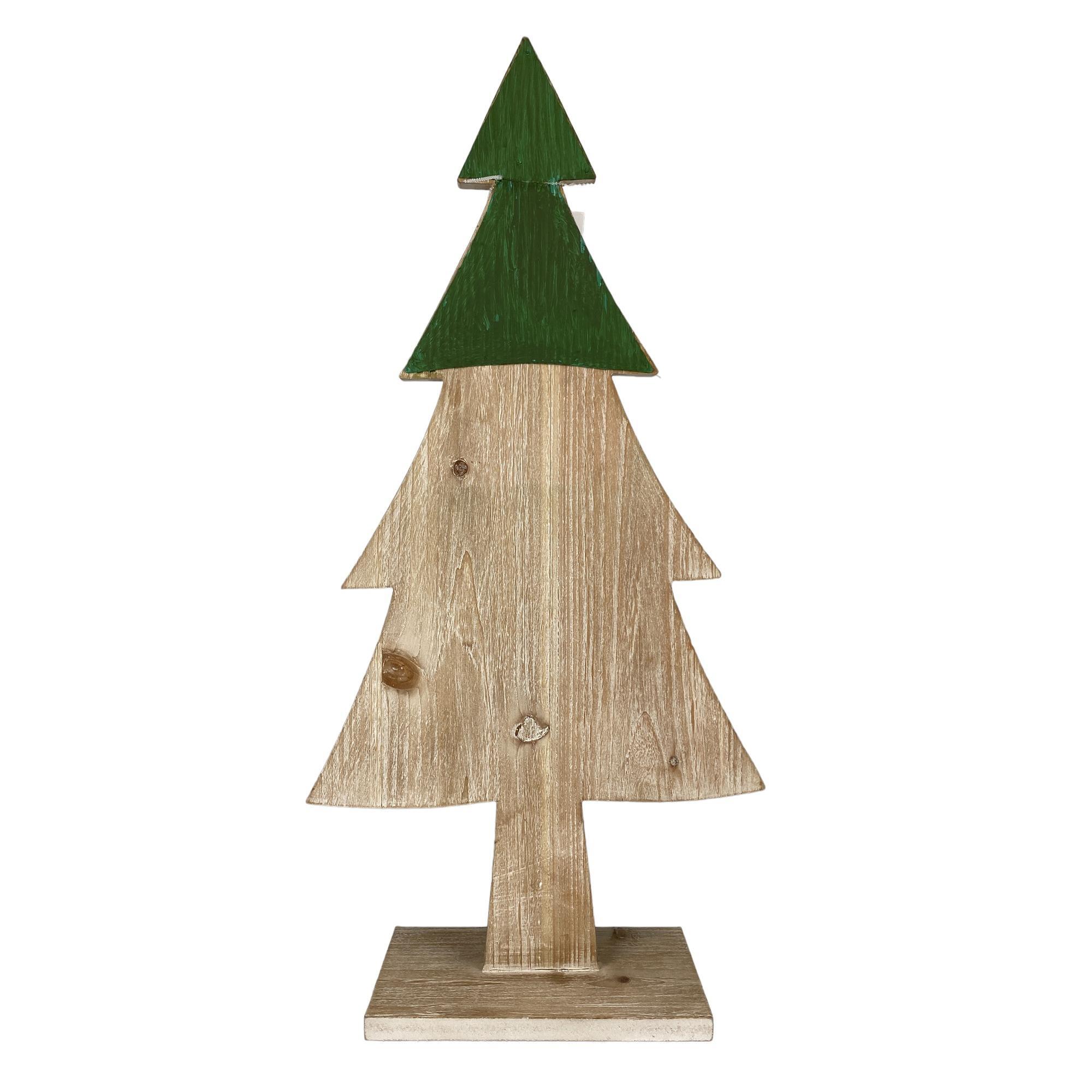 Arbol Decorativo Mdf Nat/Verde 32x65cm