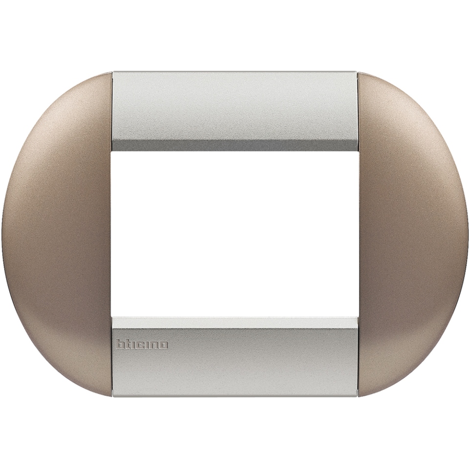 Placa Curva Bronce  3mod Livinglight