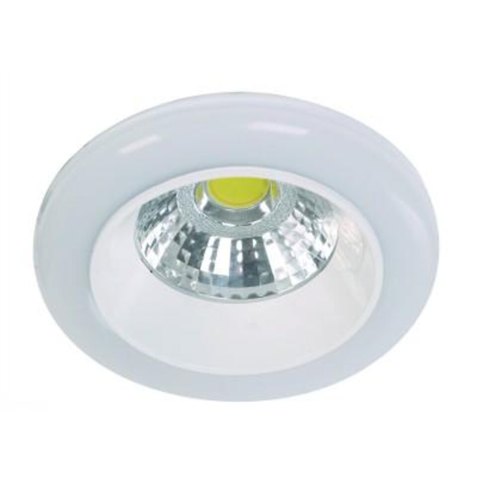 Ojo De Buey Empotrable LED - 9W - Acabado Satinado - Luz Cálida