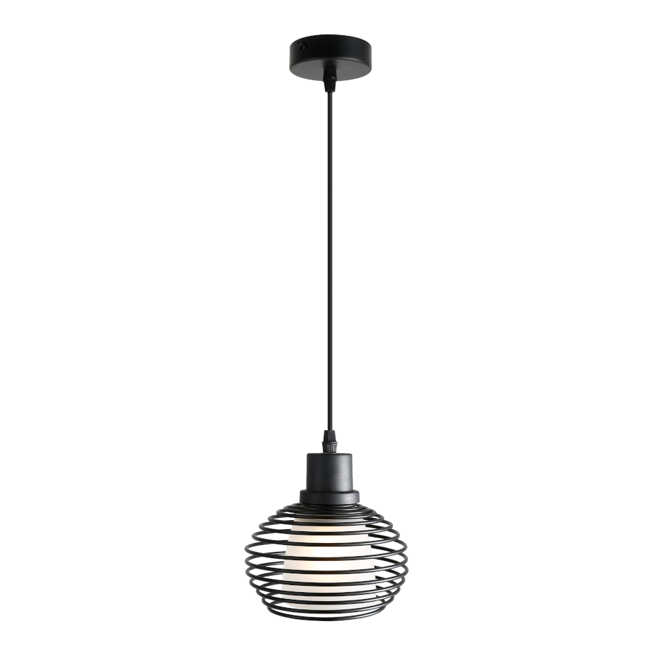 Soporte lámpara colgante 1L E27 negro - Faro