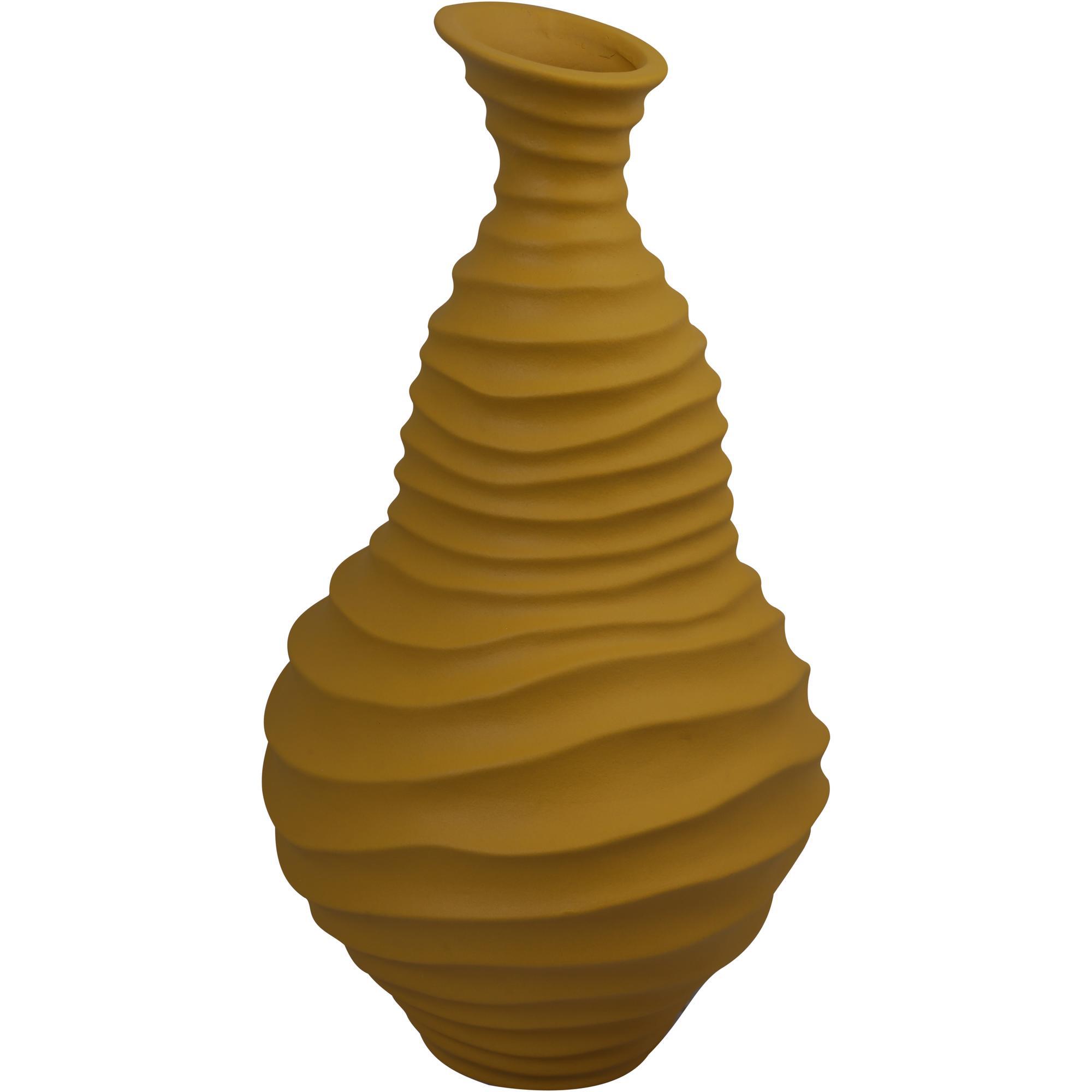 Florero Decorativo Ceramica Amarillo 44c