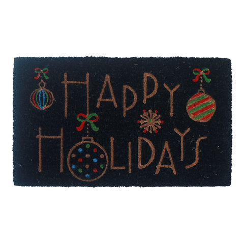 Alfombra Negra Happy Holidays 40x60cm