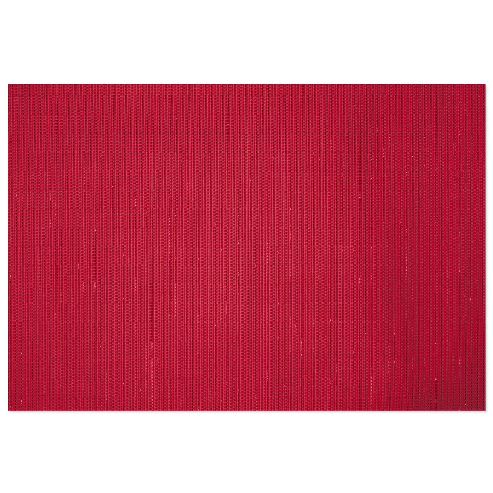 Individual Pvc Rojo Brillante 12x18