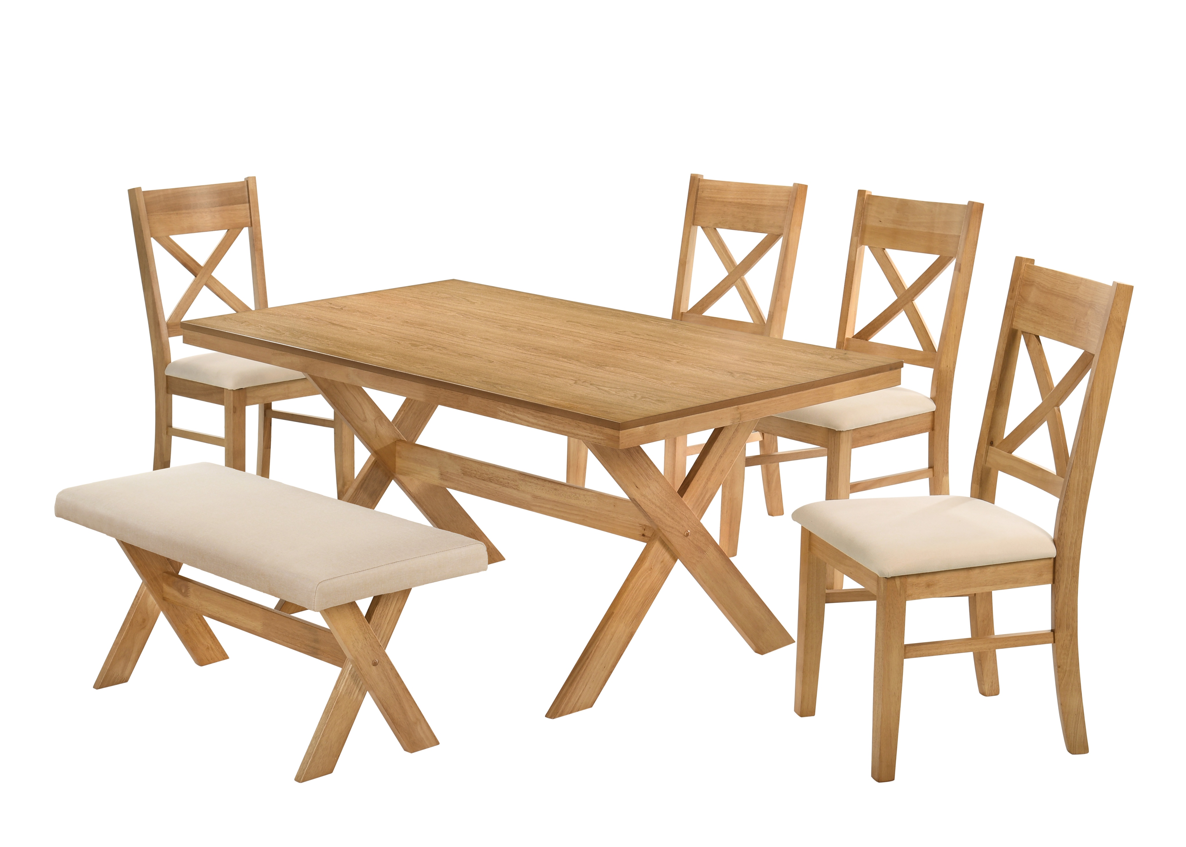 Juego D/Comedor Rectangular E/Madera 6pz