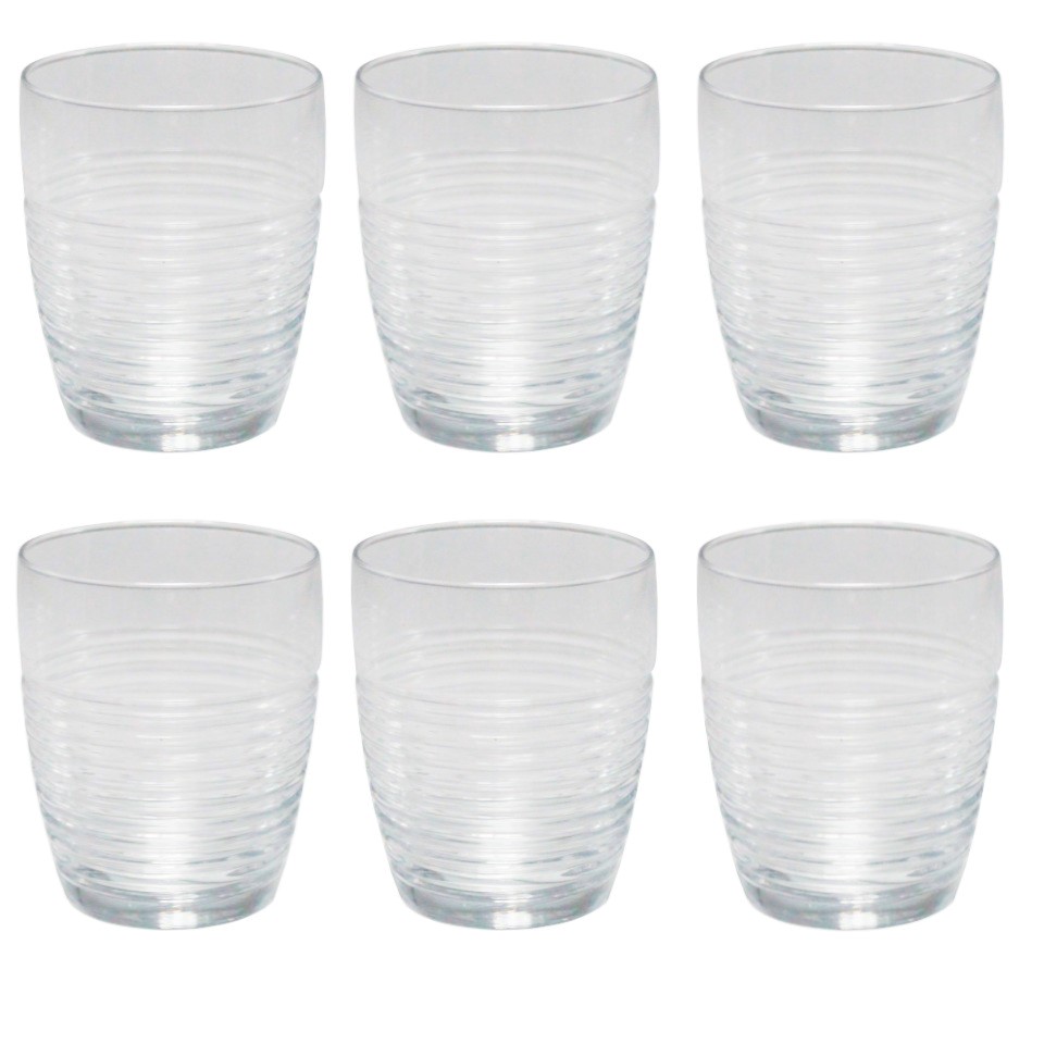 Set 6 Pzas D/Vasos D/Vidrio 100mm