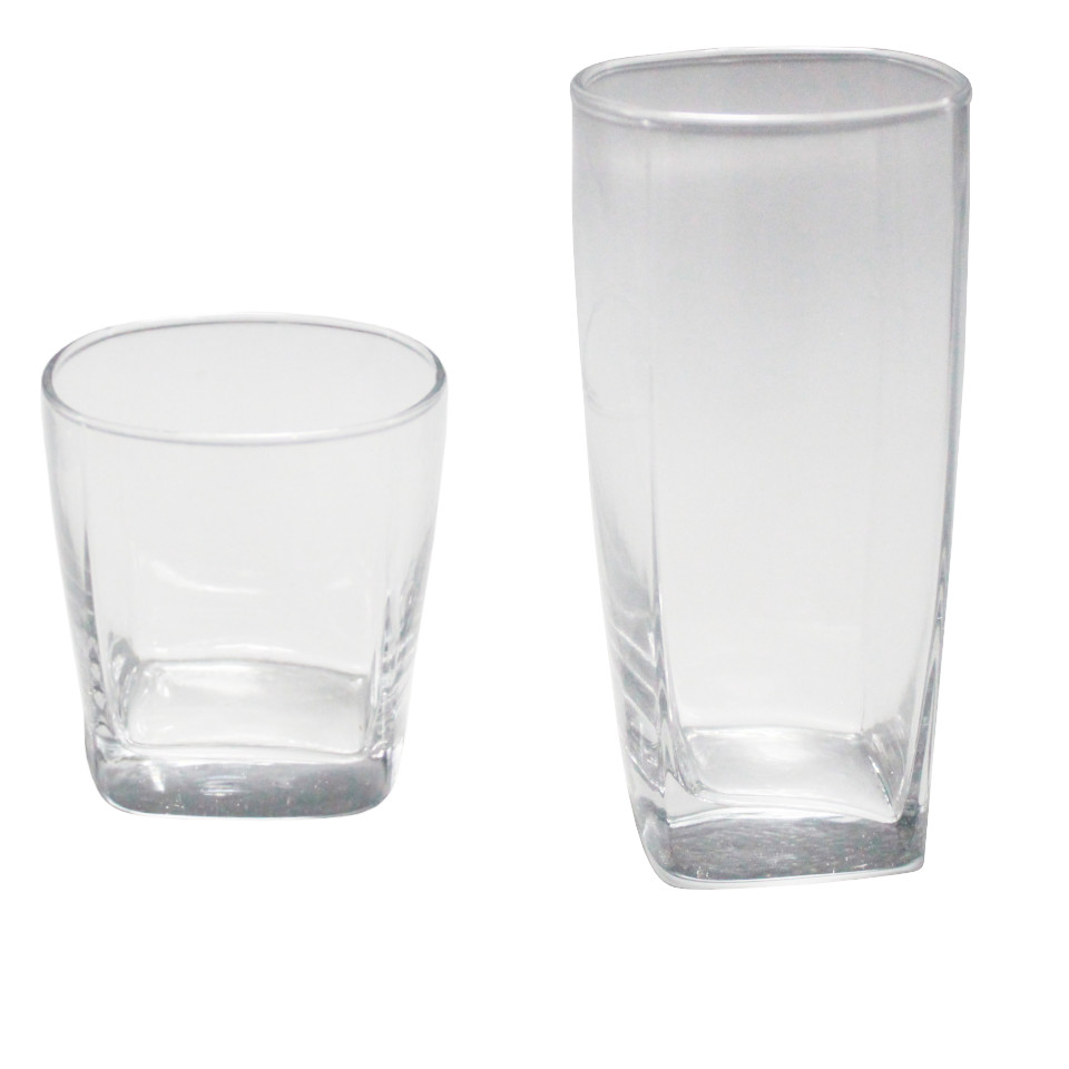 Set de vasos de vidrio 8 pzas