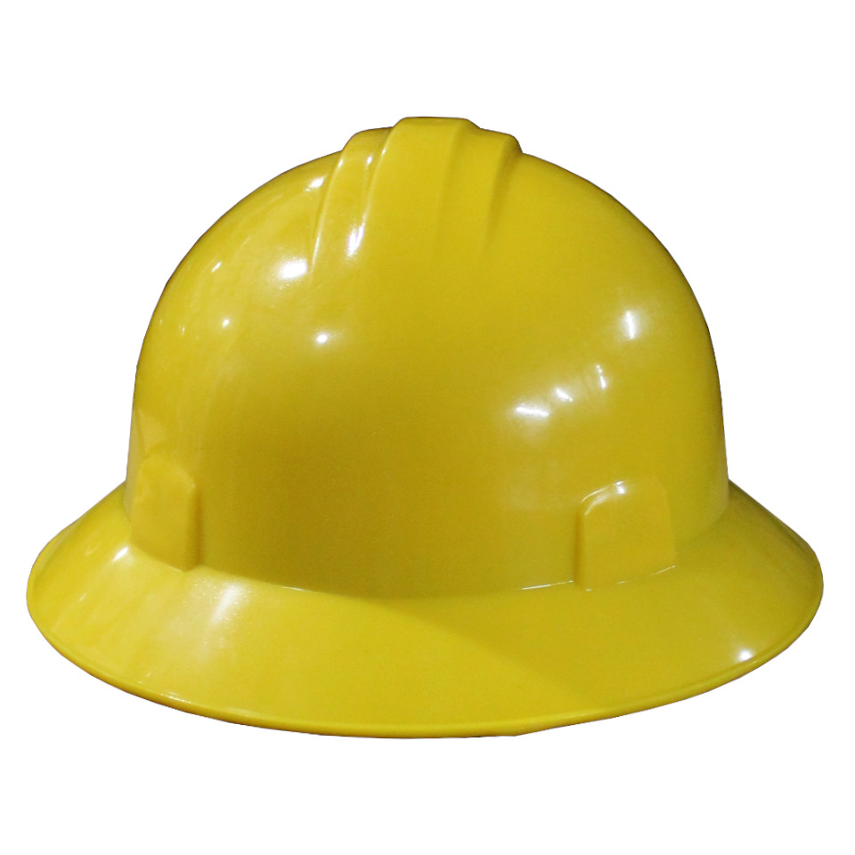 Casco Amarillo Tipo Ala Ancha