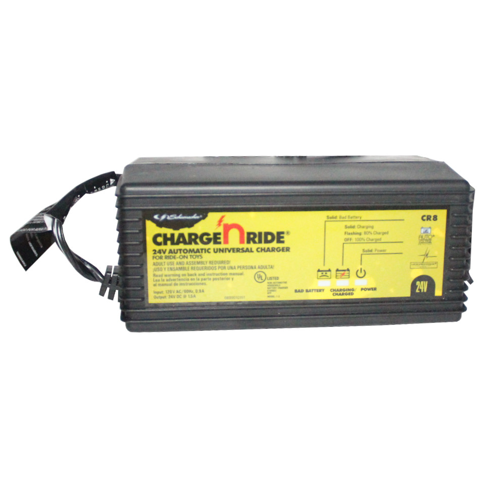 Schumacher CR4 1.5A 24V Universal Battery Charger For Ride-On Toys 
