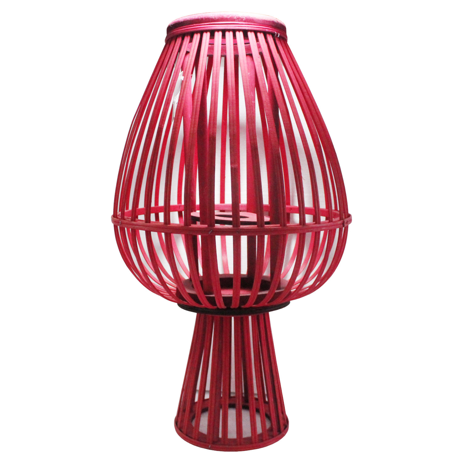 Linterna Decorativa Bambu Rojo 30.5x52cm