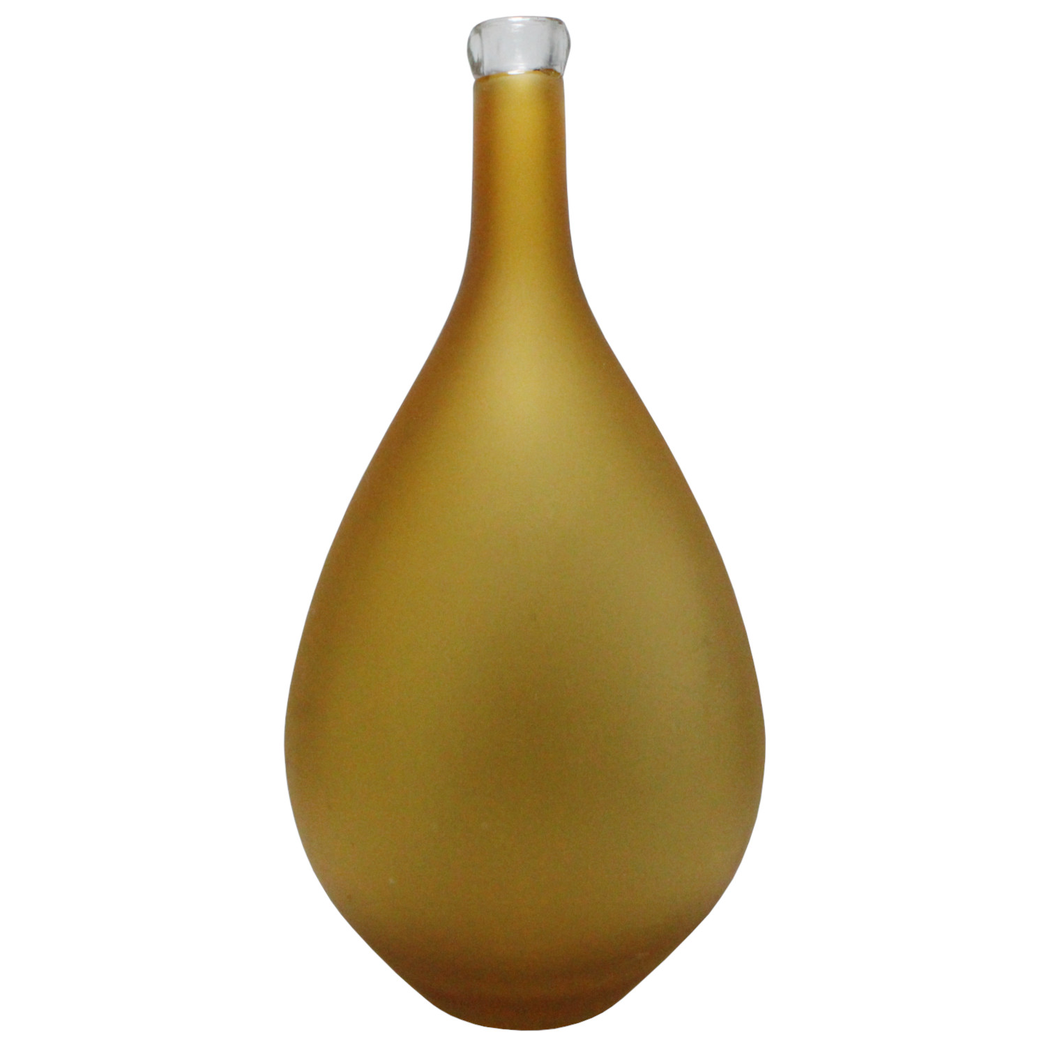 Florero Decorativo Vidrio Amarillo 21x46