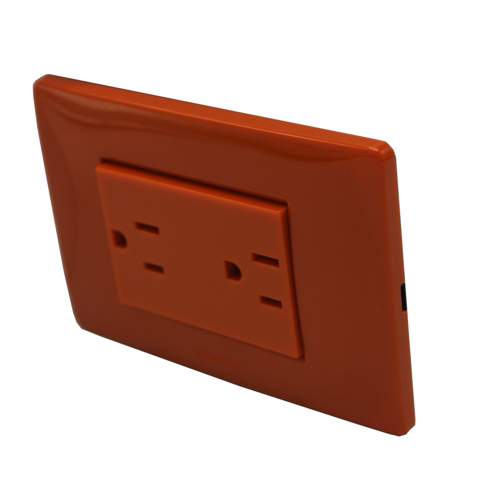 Tomacorriente Doble + USB Classic Orange - Promart