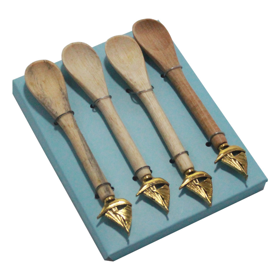 Set cucharas para cocina madera 4 pzas
