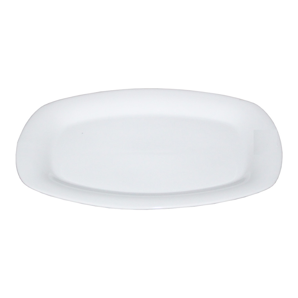 Plato Rectangular Porcelana Blanca