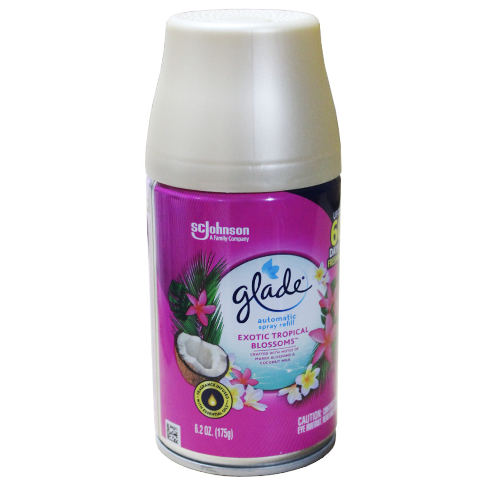 Glade Recambio automático en aerosol, ambientador para el hogar y el baño,  brisa hawaiana, 6.2 onzas