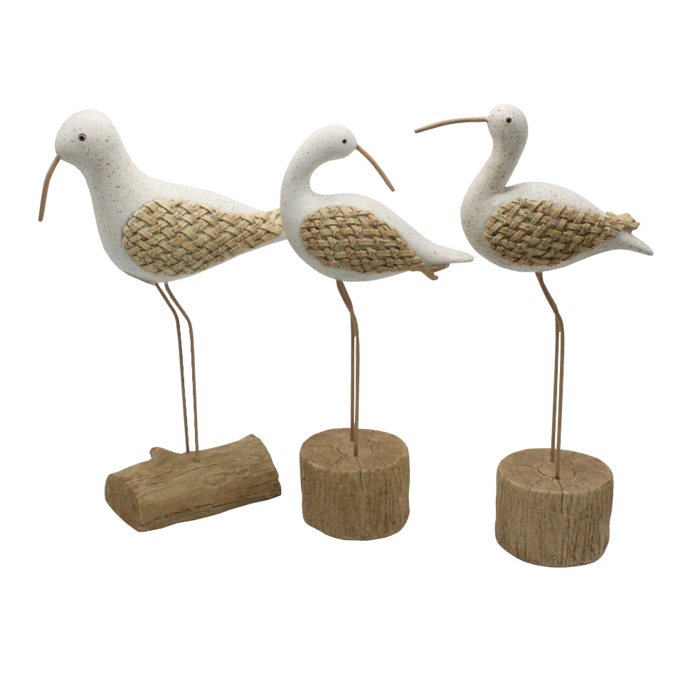 Set D/Figuras Decorativas Aves Resina 3p