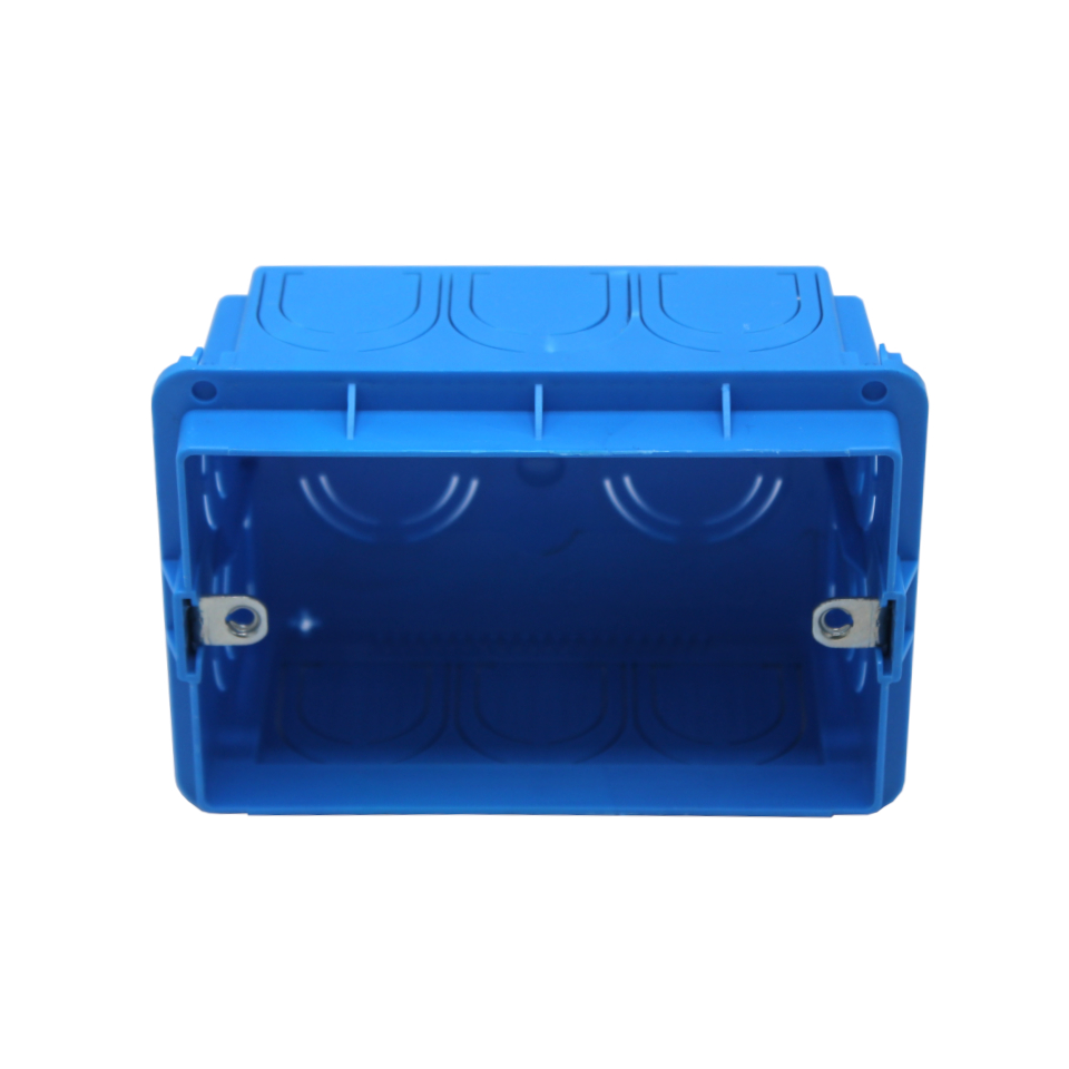  Caja eléctrica de aleación de aluminio Cajas de conexiones  montadas en superficie Caja de conexiones de proyecto Caja de conexión  dividida Caja de proyecto azul mate 2.402x5.787x6.102 in para placa de
