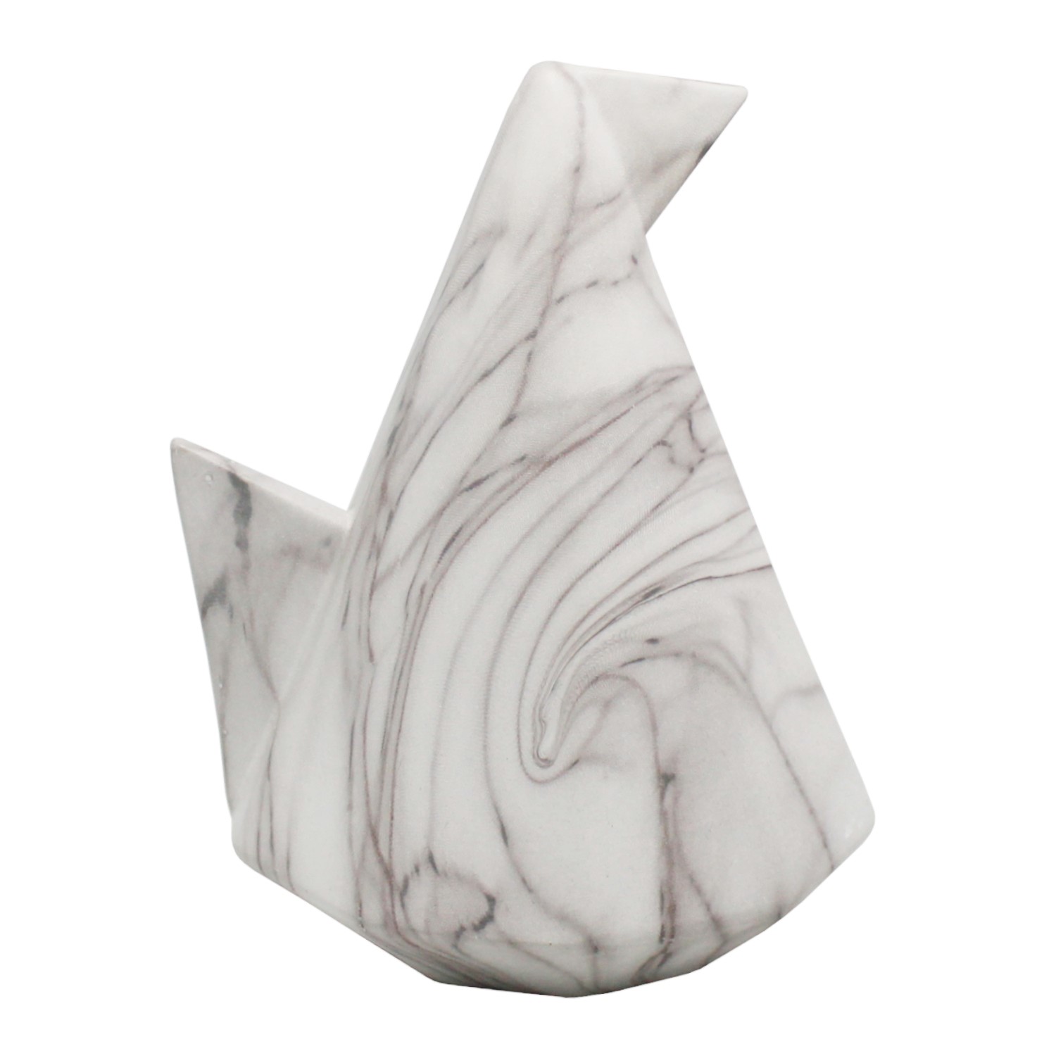 Figura Decorativa Ave Gris 16x15x21cm