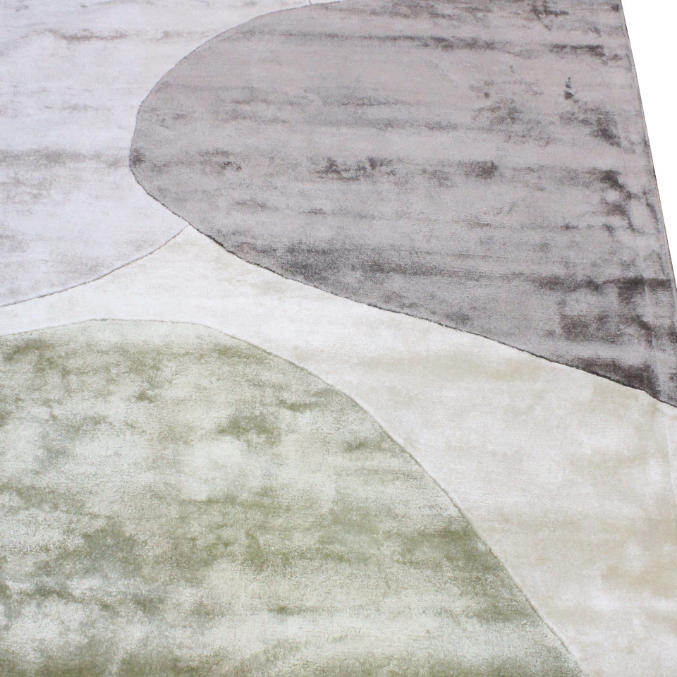 Alfombra D/Area Verde/Gris 230x160cm