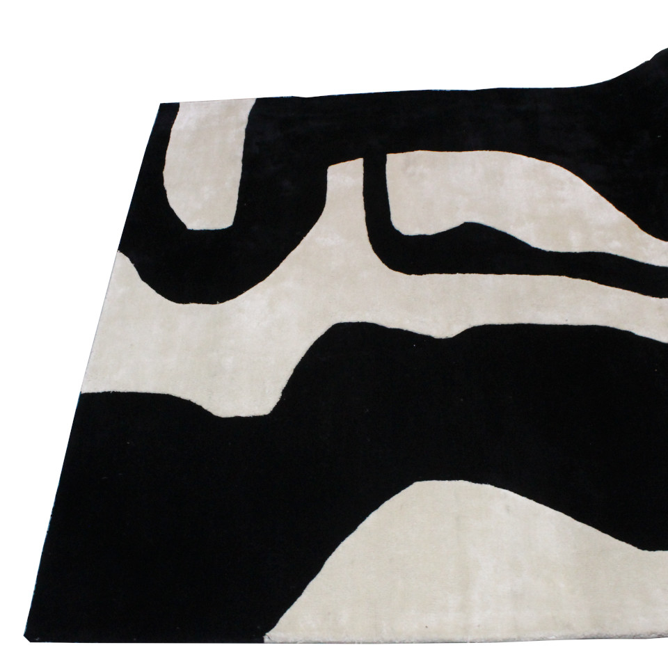 Alfombra D/Area Negro/Crema 230x160cm