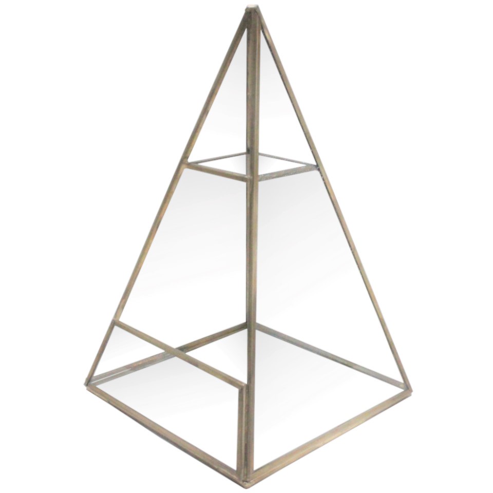 Piramide Metal Dorado 26x16cm