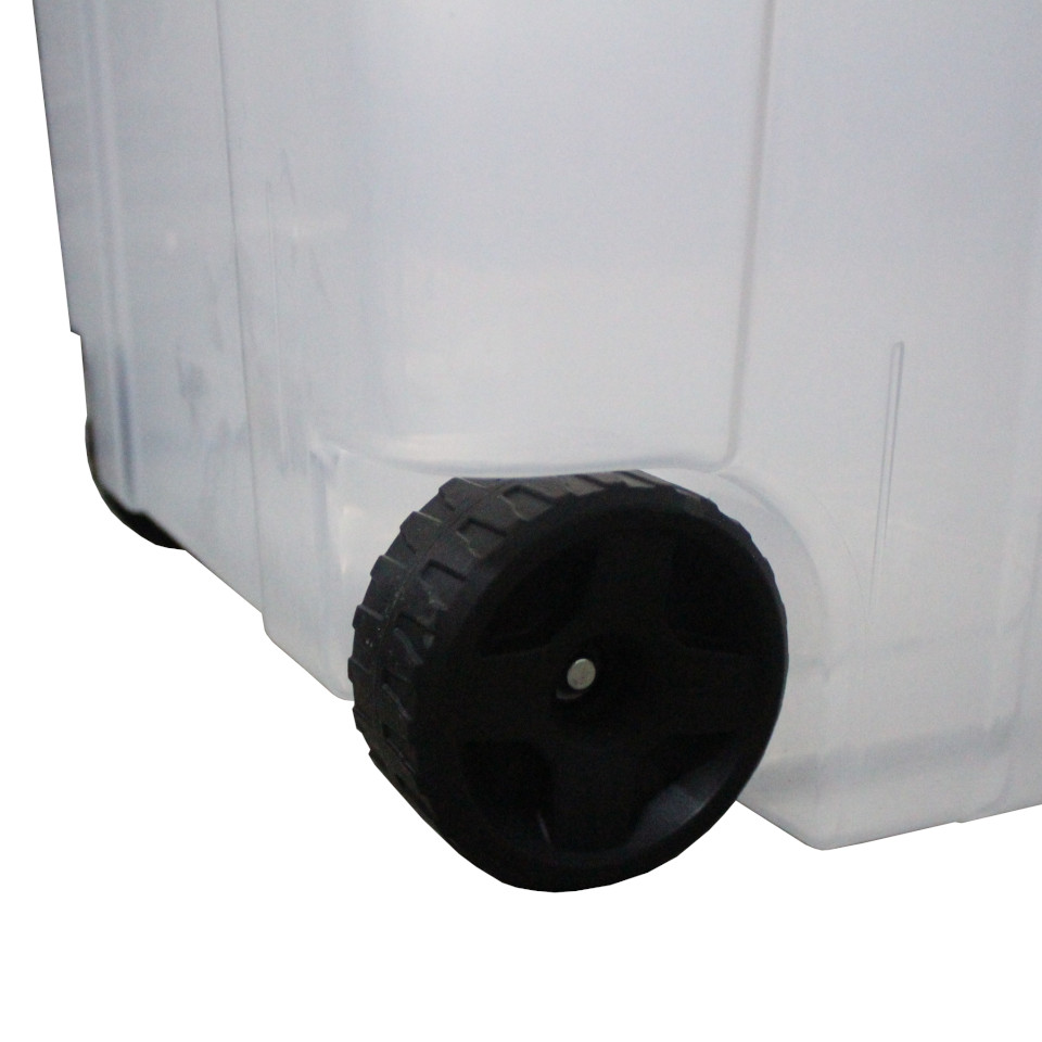 OCHOA  Caja Plastica Transparente C/Ruedas 151l 01-52-1706