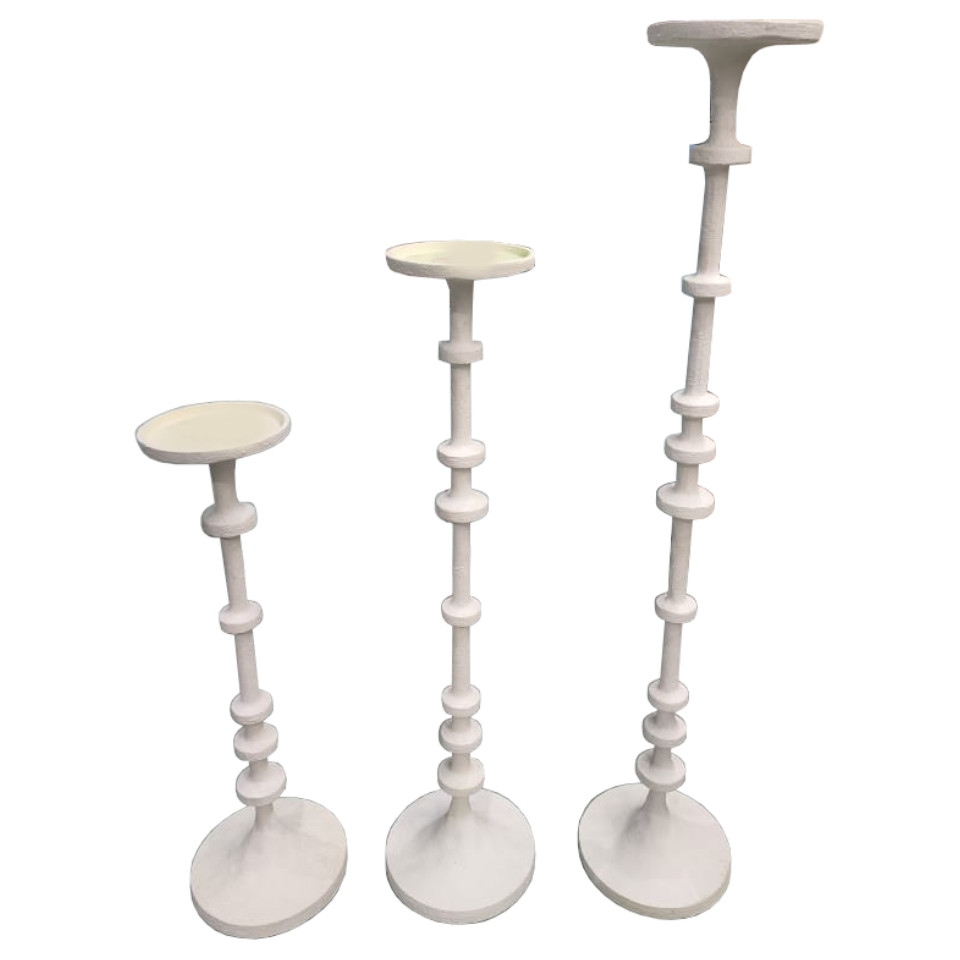 Set D/Candelabros Blancos 3 Pzas.,