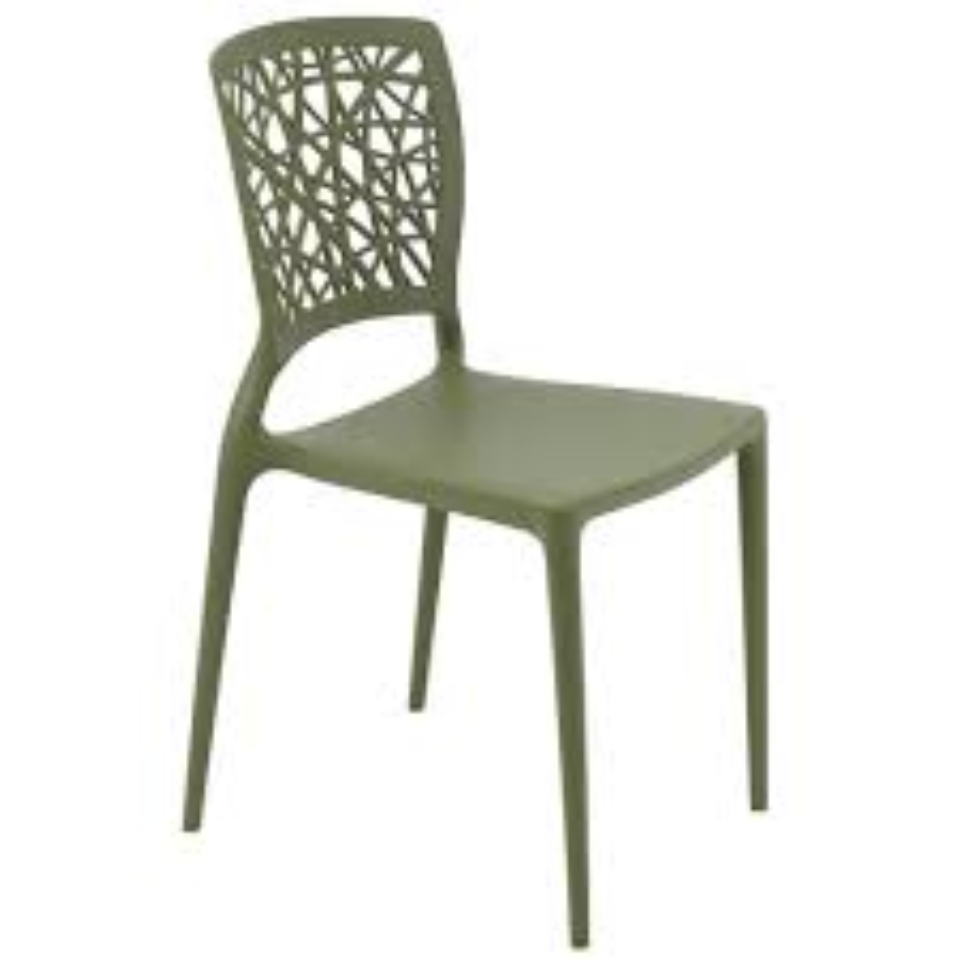 Silla Plastica Joana S/Brazos Verde Oli