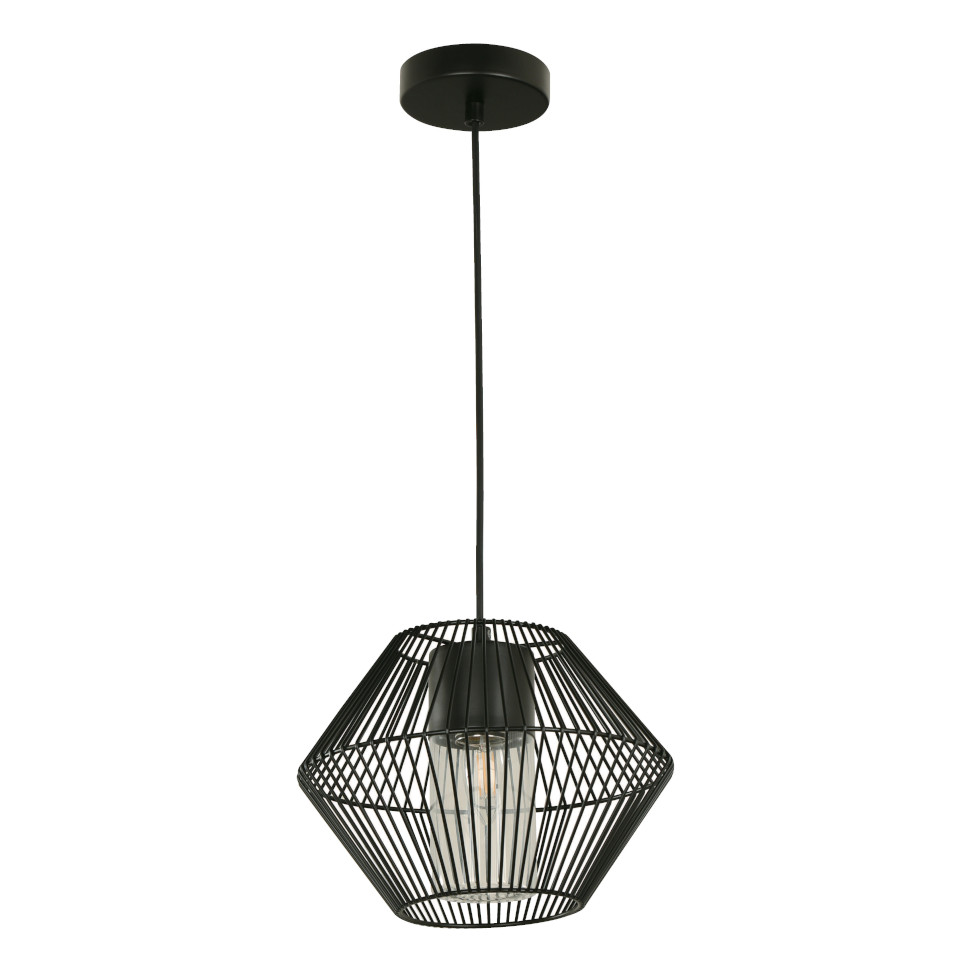 Lamp. Ext. Colgante Negro 1l/E27/10w